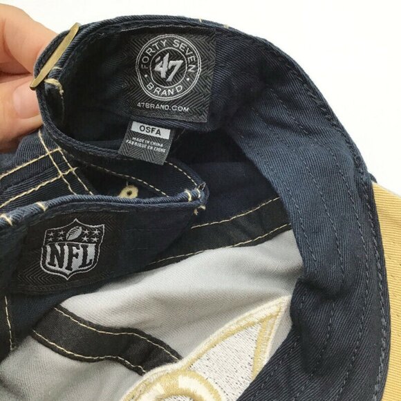Forty Seven '47 Brand NFL St. Louis Rams Cap One Size Adjustable Hat Blue Gray - Picture 8 of 9
